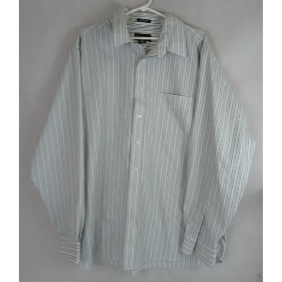 Eddie Bauer Other - Eddie Bauer Wrinkle Restistant Classic Fit Men's Gray Stiped Shirt Size 2XL